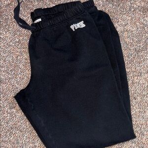 PINK Victoria's Secret Black Sweatpants Relaxed Fit